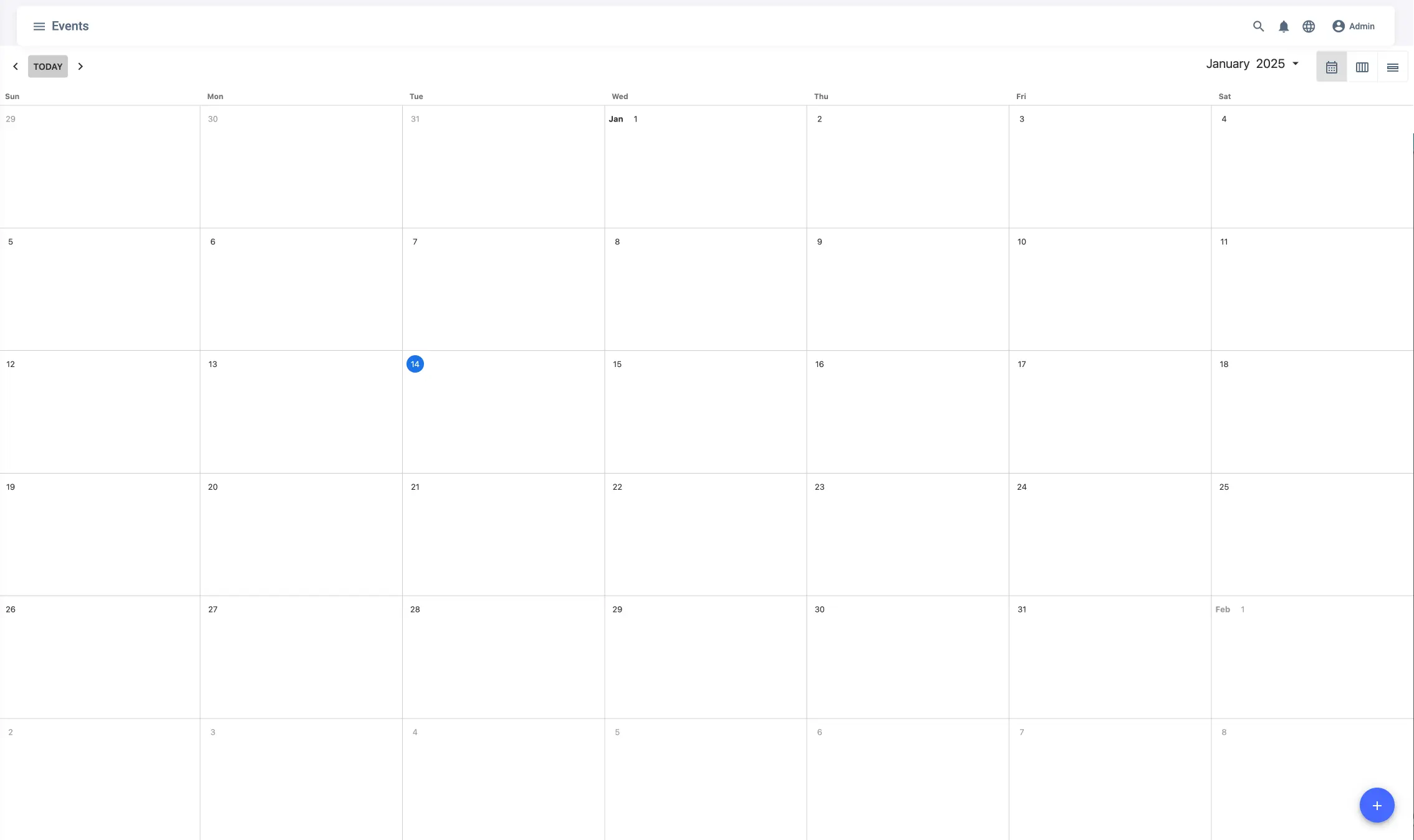 Calendar Month View